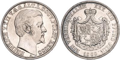 Reuss, Obergreiz, Heinrich XXII. 1859-1902 - Coins and medals