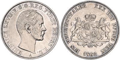 Reuss, Schleiz, Heinrich LXVII. 1854-1867 - Monete e medaglie