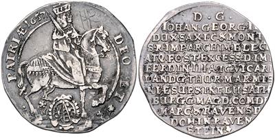 Sachsen A. L., Johann Georg II. 1656-1680 - Monete e medaglie