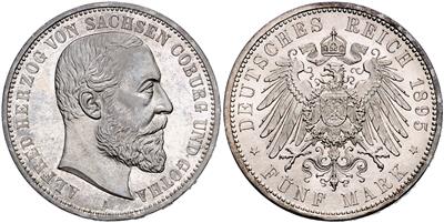 Sachsen- Coburg- Gotha, Alfred 1893-1900 - Monete e medaglie