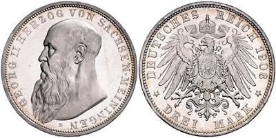 Sachsen- Meiningen, Georg II.1866-1914 - Mince a medaile