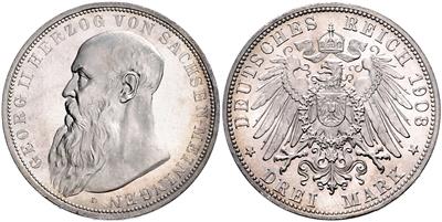 Sachsen- Meiningen, Georg II.1866-1914 - Mince a medaile