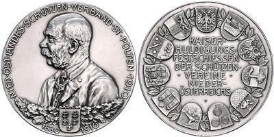 St. Pölten, Kaiser Huldigungs-Festschiessen der NÖ Schützen-Vereine - Münzen und Medaillen