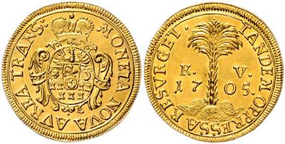 Ungarische Malkontenten in Siebenbürgen, Aufstand des Franz Rakoczy 1703-1711 GOLD - Monete e medaglie
