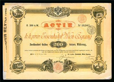 Wien und Umgebung Eisenbahn Aktien - Mince a medaile