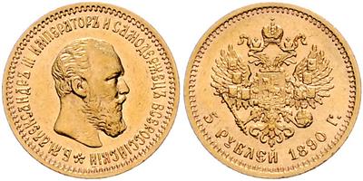 Alexander III. 1881-1894 GOLD - Mince a medaile