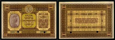 Cassa Veneta dei Presti, 1000/Da Mille Lire 1918 - Mince a medaile