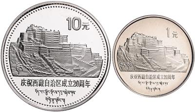 China, Volksrepublik- 20 Jahre autonome Region Tibet 1985 - Münzen und Medaillen