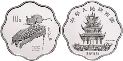 China, Volksrepublik- Jahr der Ratte 1996 - Münzen und Medaillen