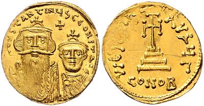 Constans II. 641-668 GOLD - Münzen und Medaillen