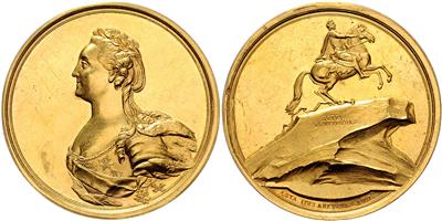 Katharina II. die Große 1762-1796, GOLD - Coins and medals