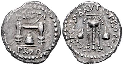 M. Iunius Brutus (der Caesarmörder) und L. Sestius - Monete e medaglie