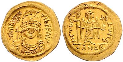 Mauricius Tiberius 582-602 GOLD - Mince a medaile