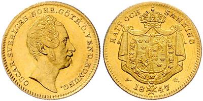 Oskar I. 1844-1859 GOLD - Coins and medals
