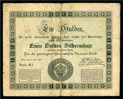 Privilegierte Österreichische Nationalbank, 1 Gulden 1841 - Coins and medals