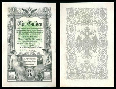 Staats-Central-Cassa, Gulden 1866 - Mince a medaile