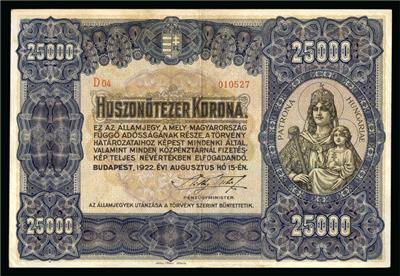 Ungarn 1919/1923 - Mince a medaile