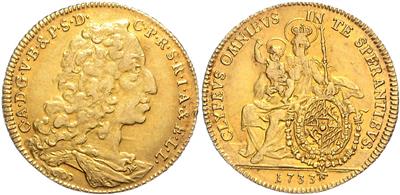 Bayern, Karl Albert 1726-1745 GOLD - Mince, medaile a papírové peníze