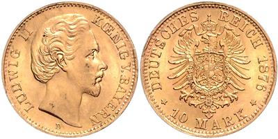 Bayern, Ludwig II. 1864-1886 GOLD - Münzen, Medaillen und Papiergeld