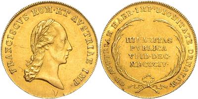 Franz II./I. GOLD - Mince, medaile a papírové peníze