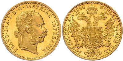 Franz Josef I. GOLD - Münzen, Medaillen und Papiergeld