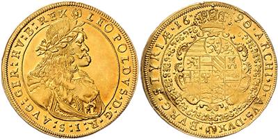 Leopold I. GOLD - Mince, medaile a papírové peníze
