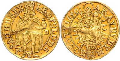 Leopold I. GOLD - Mince, medaile a papírové peníze