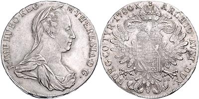 Maria Theresia nach 1780 - Münzen, Medaillen und Papiergeld