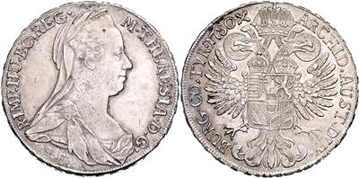 Maria Theresia nach 1780 - Coins, medals and paper money
