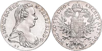 Maria Theresia nach 1780 - Coins, medals and paper money
