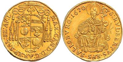 Max Gandolf von Küenburg, GOLD - Coins, medals and paper money