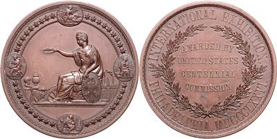 Philadelphia, Internationale Ausstellung 1876 - Münzen, Medaillen und Papiergeld