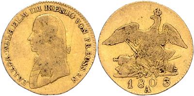 Preussen, Friedrich Wilhelm III. 1797-1840 GOLD - Mince, medaile a papírové peníze