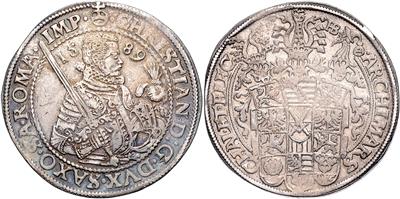 Sachsen A. L., Christian 1586-1591 - Münzen, Medaillen und Papiergeld