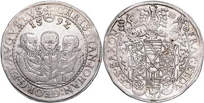 Sachsen, A. L:, Christian II., Johann Georg I. und August 1591-1611 - Monete, medaglie e cartamoneta