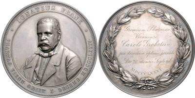 Wien, Frank- Preismedaille des Apothekergremiums, gewidmet Karl Grobstein - Mince, medaile a papírové peníze