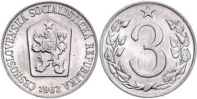 3 Halere 1962 - Münzen, Medaillen und Papiergeld