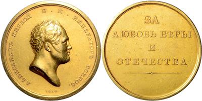 Alexander I. 1801-1825, GOLD - Münzen, Medaillen und Papiergeld