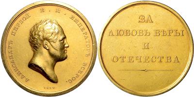 Alexander I. 1801-1825, GOLD - Coins, medals and paper money