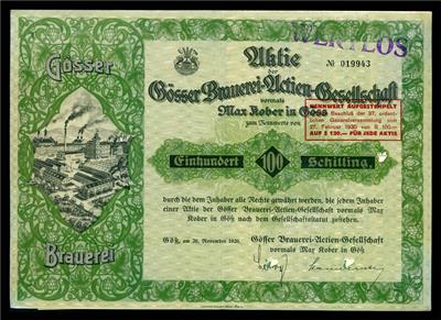 Bier/Hotelaktien - Mince, medaile a papírové peníze