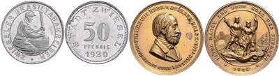 Deutsche Jetons, Notgeld, Rechenpfennige, kleinere Medaillen und Porzellan - Monete, medaglie e cartamoneta