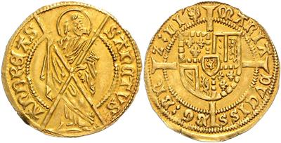 Flandern, Marie de Bourgogne (Maria von Burgund) 1477-1482, GOLD - Münzen, Medaillen und Papiergeld