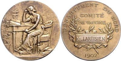 Frankreich, kl. Slg. Medaillen und Münzen 18./19. Jh. - Coins, medals and paper money