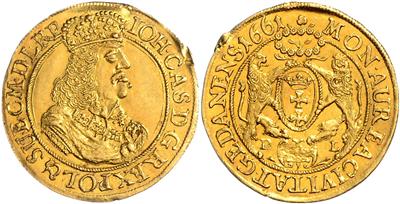 Johann Kasimir 1649-1668, Danzig, GOLD - Münzen, Medaillen und Papiergeld