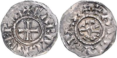 Karolinger, Karl d. Dicke 884-887 - Mince, medaile a papírové peníze