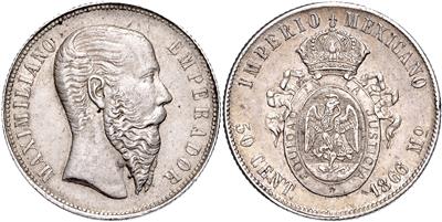 Mexiko, Maximilian I. 1864-1967 - Münzen, Medaillen und Papiergeld