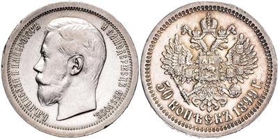 Nikolaus II. 1894-1917 - Mince, medaile a papírové peníze