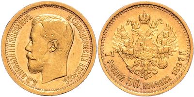 Nikolaus II. 1894-1917 GOLD - Münzen, Medaillen und Papiergeld