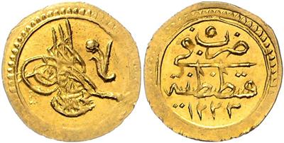 Osmanisches Reich, Mahmud II. AH 1223-1255 (1808-1839) GOLD - Mince, medaile a papírové peníze