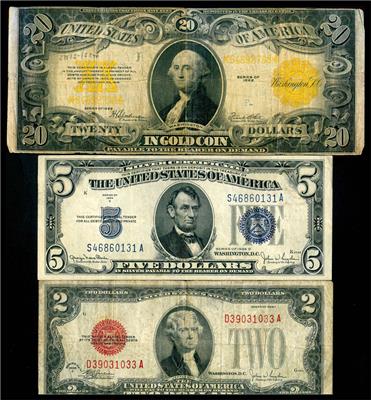 Papiergeld USA - Mince, medaile a papírové peníze